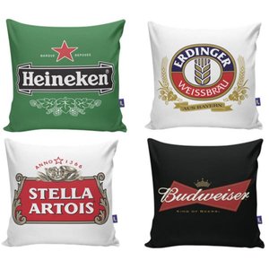 Kit 4 Almofadas Decorativas 40X40 com Enchimento Cervejas