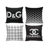 Kit 4 Almofadas Decorativas 40x40 com Enchimento Chanel/d&g - 1