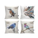 Ver imagem 1 de Kit 4 Almofadas Decorativas 40x40 com Enchimento Passáros