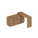 Ver imagem 2 de Mesa Manicure em L 138CMX138CMX43,5cm com 6 Gavetas Leonie