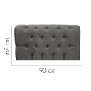 Ver imagem 2 de Painel Cabeceira Estofada Paris 90cm Cama Box Solteiro Suede Cinza Escuro- Mabe Magazine