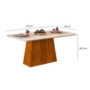Ver imagem 2 de Mesa Itália 170x90cm para 6 Lugares com Tampo Chanfrado Curvo Dj Móveis