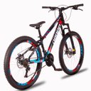 Ver imagem 2 de Bicicleta Aro 26 Dropp Freeride Freio a Disco 21v Câmbios Shimano - Vermelho+Azul