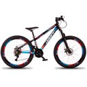 Ver imagem 1 de Bicicleta Aro 26 Dropp Freeride Freio a Disco 21v Câmbios Shimano - Vermelho+Azul