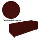 Ver imagem 3 de Calçadeira Recamier Baú Casal King 195cm Diana Suede Bordô - DS Estofados