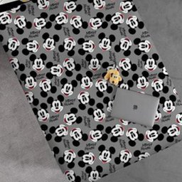 Jogo De Cama Portallar Solteiro Mickey Preto E Branco Cinza - 3