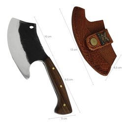 Mini Cutelo Artesanal 4' Coleção Colecionador Aço Carbono 1070 Cabo Madeira Viking Full Tang - 5