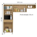 Ver imagem 3 de Armário de Cozinha 4 Portas 1 Gaveta Isabelle Aramóveis 