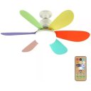 Ver imagem 5 de Super Ventilador Teto Lampada Bocal E27 30w Silencioso Bivolt Flor Pás- Arco Iris