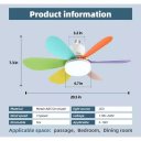 Ver imagem 6 de Super Ventilador Teto Lampada Bocal E27 30w Silencioso Bivolt Flor Pás- Arco Iris