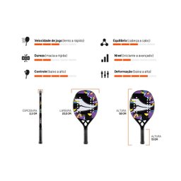 Raquete de Beach Tennis Fiberglass Atrio - ES416 - 4