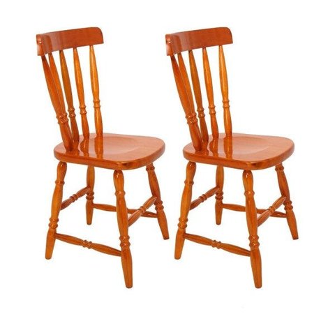 Kit 2 Cadeiras Piratini em Madeira Maciça Colonial 150