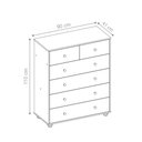 Ver imagem 2 de Cômoda Argos 6 Gavetas Retrô Branco