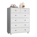 Ver imagem 3 de Cômoda Argos 6 Gavetas Retrô Branco