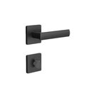 Ver imagem 1 de Fechadura Banheiro Roseta Quadrada Preto Fosco - 3f