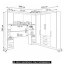 Ver imagem 6 de Guarda Roupa Queen Modulado Cp05 Delphi Avelã/branco L01 - Mpozenato