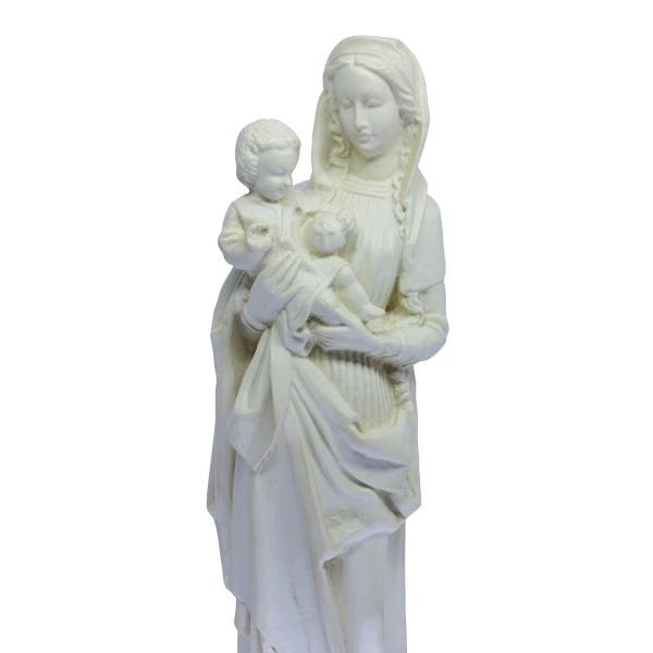 Imagem Escultura Nossa Senhora do Divino Amor 29cm Cor Marfim