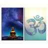 Kit 2 Telas Decorativas Buda e Símbolo Budismo Grande - 1