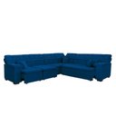 Ver imagem 4 de Sofá de Canto Magno 2,37x3,32m Azul