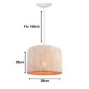 Ver imagem 4 de Luminária Paris de Teto em Corda Sisal Natural Palha Rústico:branco