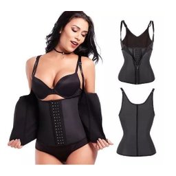 Cinta Modeladora Cintura Mulheres Colete Zíper Praticidade - 1
