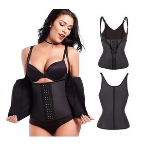 Cinta Modeladora Cintura Mulheres Colete Zíper Praticidade