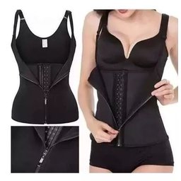 Cinta Modeladora Cintura Mulheres Colete Zíper Praticidade - 2