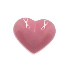 Pote/ Porta Anel Coração Fundo Cerâmica 12 X 11 X 4cm:Rosa - 1