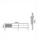 Ver imagem 5 de Rack para TV 220cm até 60 Polegadas 2 Gavetas 1 Porta Curve Carvalho Rosé Dalla Costa
