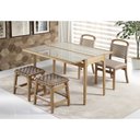 Ver imagem 2 de Mesa Aparador Extensível Scarlet 0,53/1,06m com Vidro Mmj-nc Nc-amendoa/vidro Fendi 1,20m