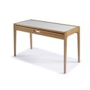 Ver imagem 1 de Mesa Aparador Extensível Scarlet 0,53/1,06m com Vidro Mmj-nc Nc-amendoa/vidro Fendi 1,20m