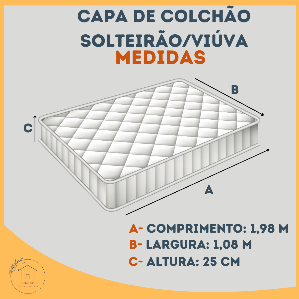 Capa Colchão de Solteiro King:cinza - 2