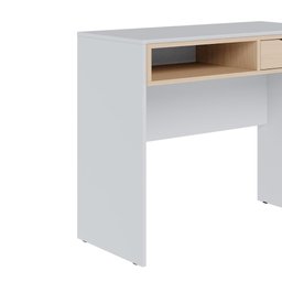 Escrivaninha Estudo Bit 90cm com 1 Gaveta Branco Fosco Taurani Nobre Colibri Moveis - 11