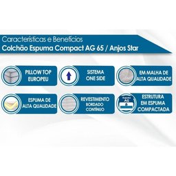 Colchão Casal Ortopédico Anjo Star (138x188x30) - D Angelis Anjos - 3