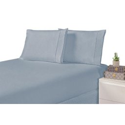 Jogo De Cama Laura Solteiro Azul Bebê - 1