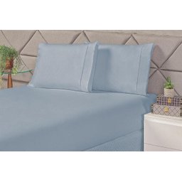 Jogo De Cama Laura Solteiro Azul Bebê - 2