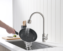 Ver imagem 6 de Torneira Misturador Cozinha Aço Escovado com bica móvel Gourmet Misturador HM-F04036 Harmony Mistura