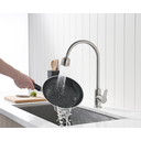 Ver imagem 6 de Torneira Misturador Cozinha Aço Escovado com bica móvel Gourmet Misturador HM-F04036 Harmony Mistura