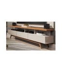 Ver imagem 2 de Rack Vivare 180cm Wood Off White/Nature - Germai Móveis