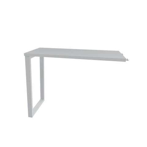 Mesa de Escritório Complemento Pé Tubular Pe25 em Mdp 90 x 45cm Branca com Base Branca