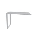 Ver imagem 1 de Mesa de Escritório Complemento Pé Tubular Pe25 em Mdp 90 x 45cm Branca com Base Branca