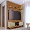 Ver imagem 2 de Rack Bancada com Painel Milo Cumaru/opala para Tv até 75” - Madetec