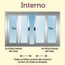 Ver imagem 4 de Janela Veneziana de Alumínio 6 Folhas 1,00 X 1,50 com Grade Cor Brilhante Linha All Soft