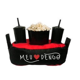 Almofada Porta Pipoca Bicolor Casal Meu Dengo:Estampado/Preto - 1