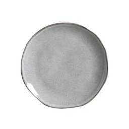 Jogo com 06 Pratos para Sobremesa Orgânico Concreto Preto - 1