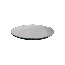 Jogo com 06 Pratos para Sobremesa Orgânico Concreto Preto - 2