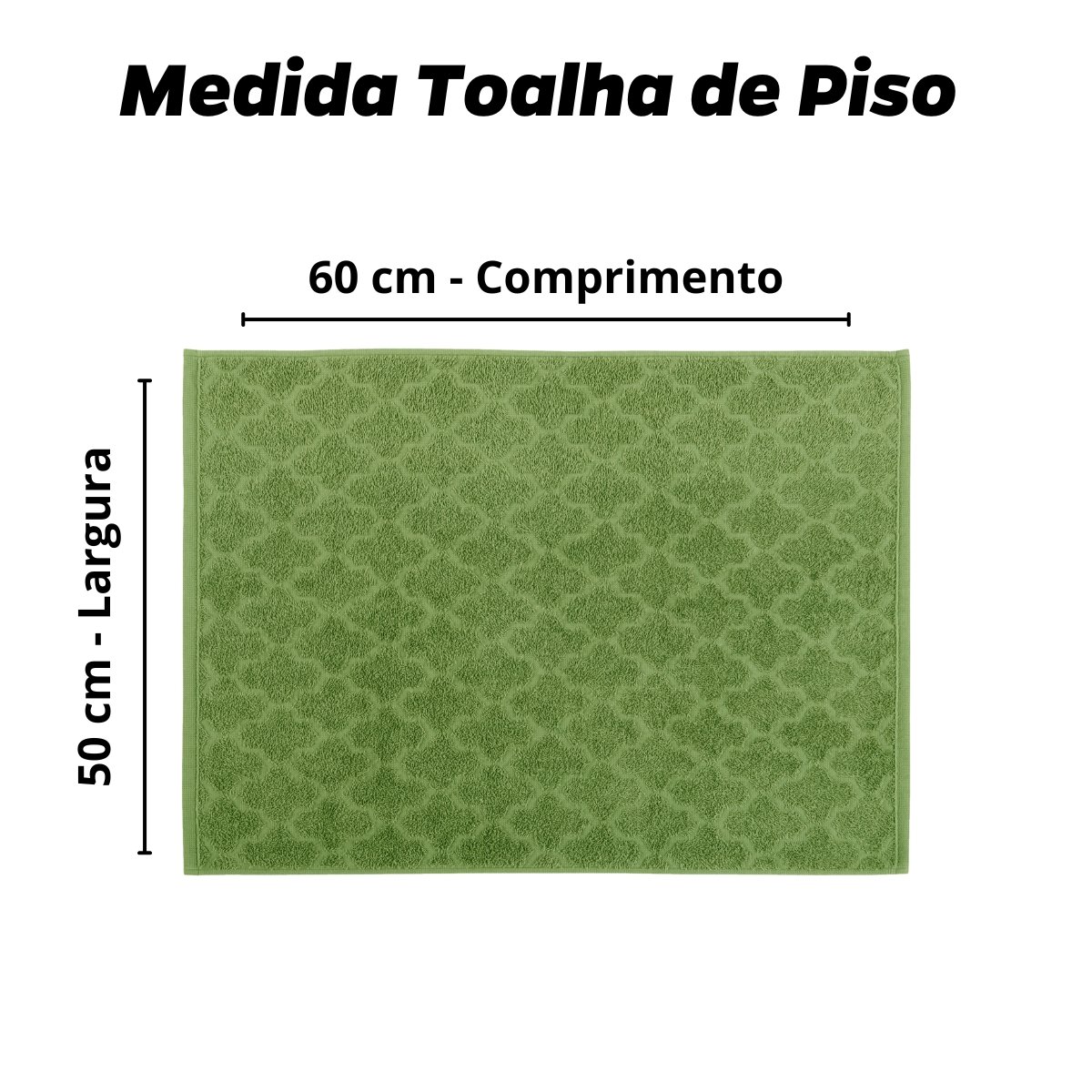 Kit 4 Toalhas de Chão Piso Banheiro 50x60cm Cor:verde - 3