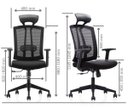 Ver imagem 5 de Cadeira Presidente Pelegrin Premium PEL-A109 Tela Mesh Preta