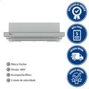 Ver imagem 2 de Depurador/exaustor de Embutir Fischer Slim 60 Cm Aço Inox 220v com Filtro 3 Velocidades 5760-10336