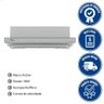 Depurador/exaustor de Embutir Fischer Slim 60 Cm Aço Inox 220v com Filtro 3 Velocidades 5760-10336 - 2